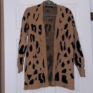Animal print cardigan